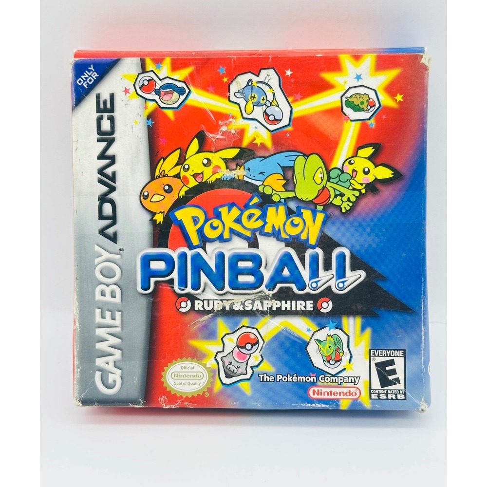 Pokemon Pinball Ruby & Sapphire Nintendo Game Boy Advance GBA CIB Damaged Box